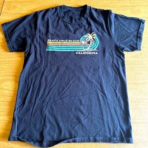Santa Cruz Beach California Black T-Shirt